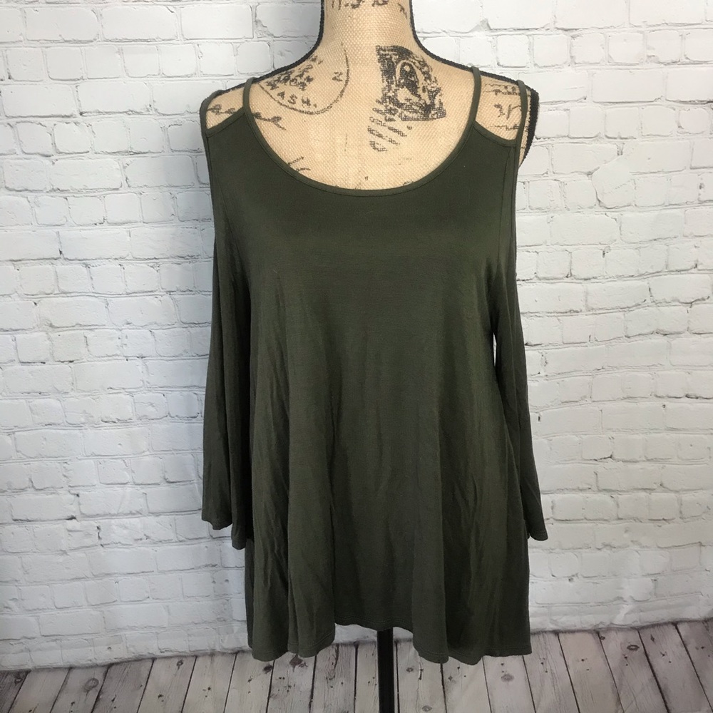 Cut Out Cold Shoulder Blouse